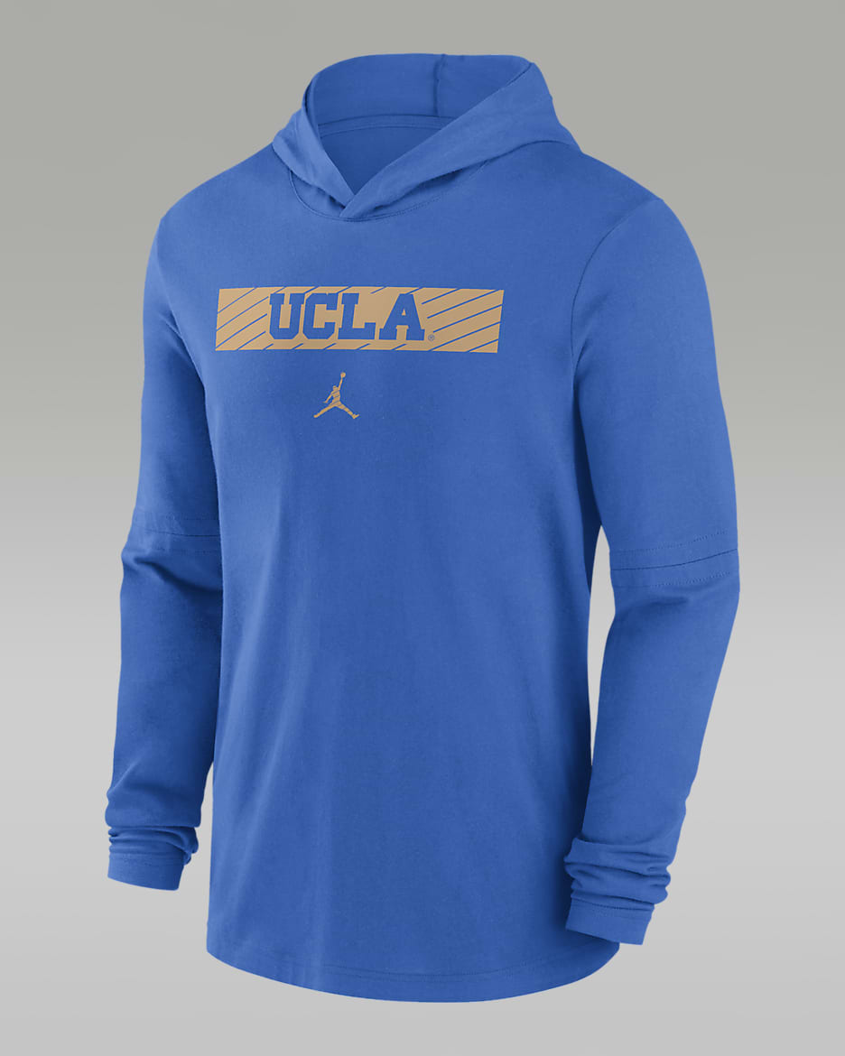 UCLA Bruins Sideline Men s Jordan Dri FIT College Long Sleeve Hooded Top